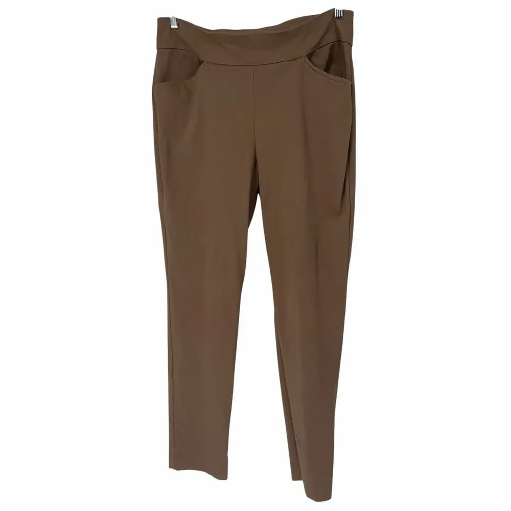 Chico’s Brown Josie Perfect Stretch Slim Leg Pull On Pants (2/12) - Picture 1 of 6